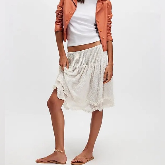 FREE PEOPLE Sanderson Midi Skirt - Tea - Picture 6 of 11